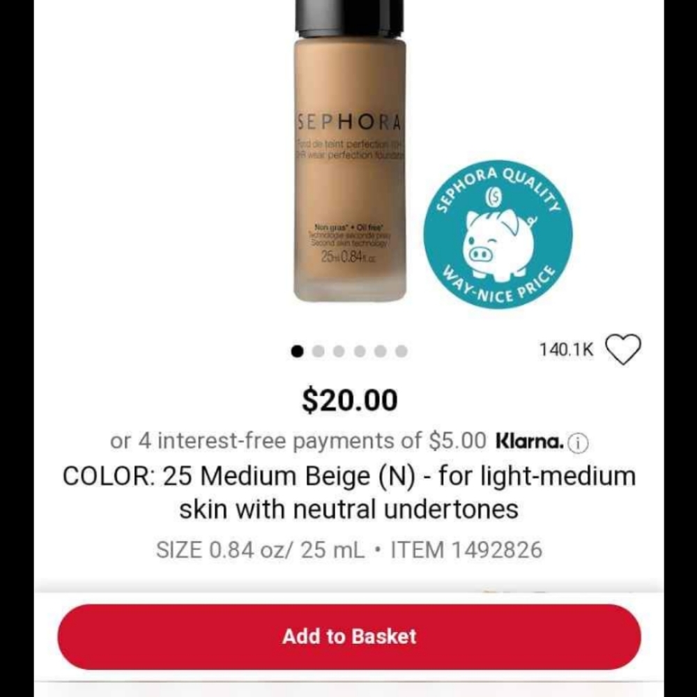 Sephora 10 hour foundation